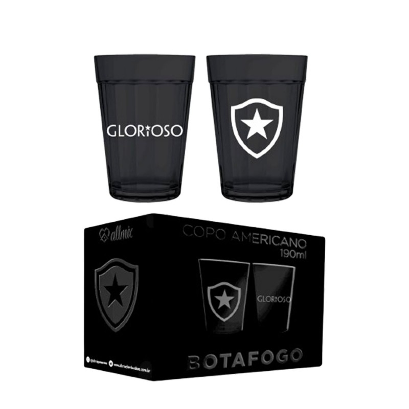 CONJUNTO COM 2 COPOS AMERICANO PRIME MODELO BOTAFOGO 190ML EM VIDRO REF: 2010332 CONJUNTO COM 2 COPOS AMERICANO PRIME MODELO BOTAFOGO 190ML EM VIDRO REF: 2010332
