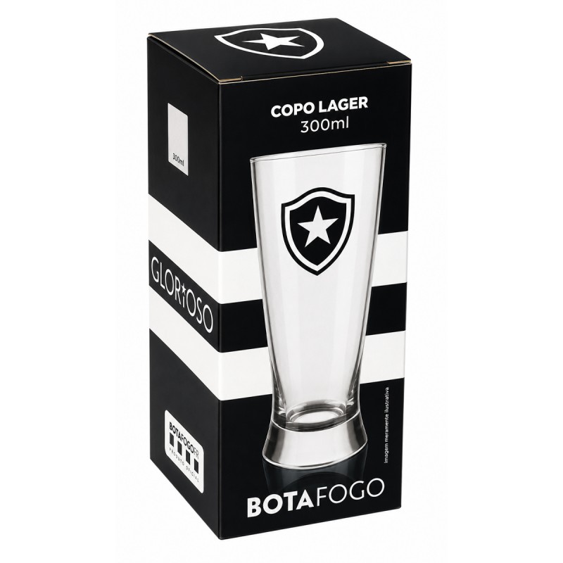 COPO LAGER DE VIDRO 300ML MODELO BOTAFOGO REF: 507132 COPO LAGER DE VIDRO 300ML MODELO BOTAFOGO REF: 507132