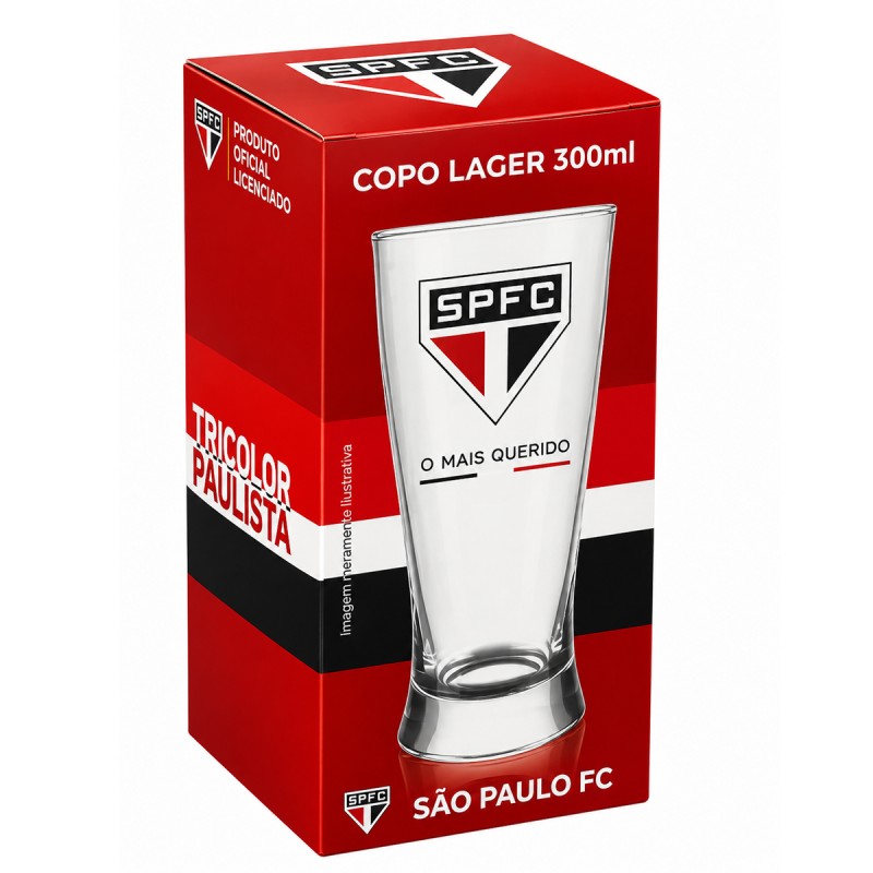 COPO LAGER DE VIDRO 300ML MODELO SÃO PAULO REF: 507136