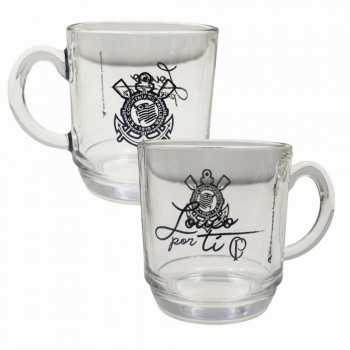 CANECA ASPEN MODELO CORINTHIANS EM VIDRO 300ML REF: 590939 CANECA ASPEN MODELO CORINTHIANS EM VIDRO 300ML REF: 590939