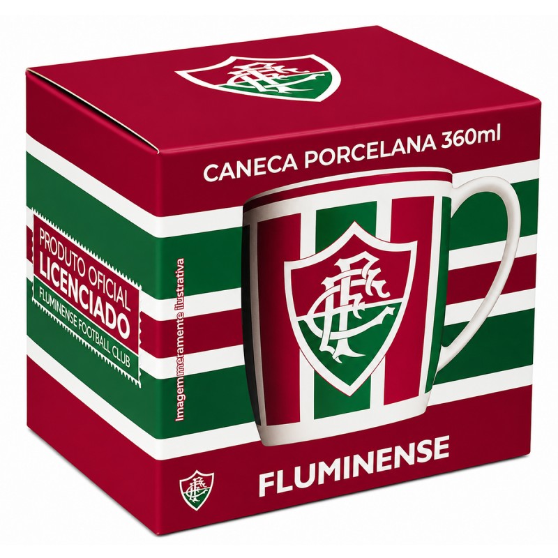 CANECA DE PORCELANA 360ML MODELO FLUMINENSE REF: 441135 CANECA DE PORCELANA 360ML MODELO FLUMINENSE REF: 441135