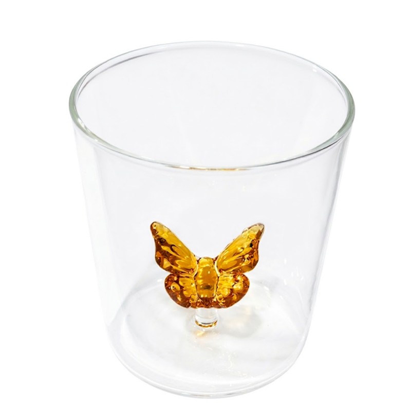 COPO BOROSSILICATO 3D 350ML MODELO BORBOLETA REF: 213024 COPO BOROSSILICATO 3D 350ML MODELO BORBOLETA REF: 213024