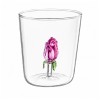 COPO BOROSSILICATO DE VIDRO 350ML MODELO ROSA 3D REF: 213022 COPO BOROSSILICATO DE VIDRO 350ML MODELO ROSA 3D REF: 213022