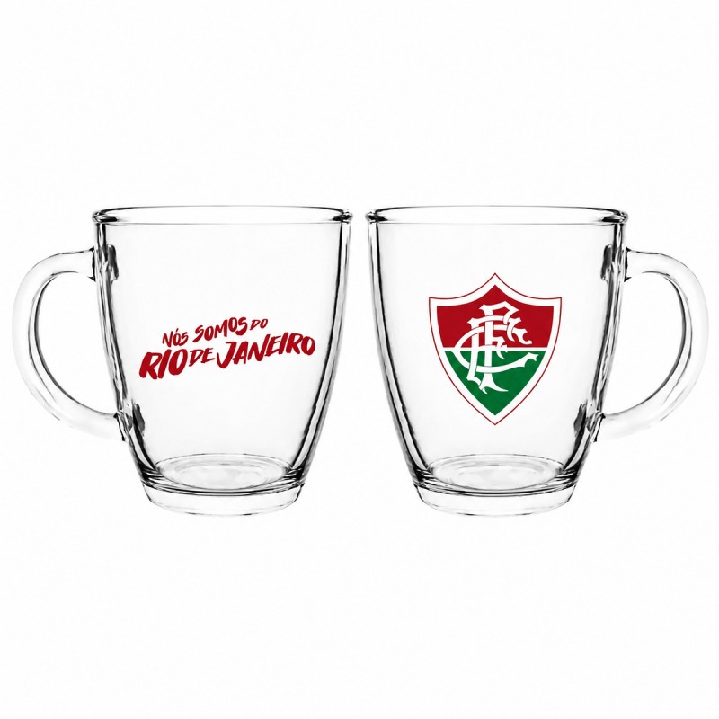 CANECA DE VIDRO 350ML MODELO FLUMINENSE REF: 111135 CANECA DE VIDRO 350ML MODELO FLUMINENSE REF: 111135