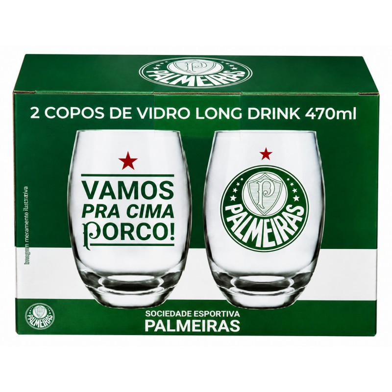COPOS DE VIDRO LONG DRINK BELIZE 470ML MODELO PALMEIRAS REF: 764738 COPOS DE VIDRO LONG DRINK BELIZE 470ML MODELO PALMEIRAS REF: 764738