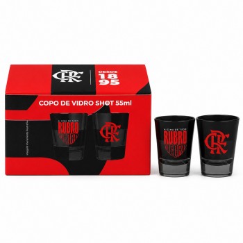 KIT 2 COPOS DE VIDRO SHOT 55ML MODELO FLAMENGO REF: 212233 KIT 2 COPOS DE VIDRO SHOT 55ML MODELO FLAMENGO REF: 212233