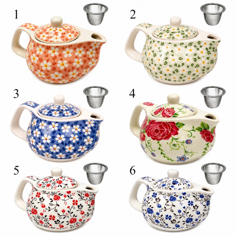 BULE DE MESA DE PORCELANA COM INFUSOR 250ML REF: BUL03A BULE DE MESA DE PORCELANA COM INFUSOR 250ML REF: BUL03A
