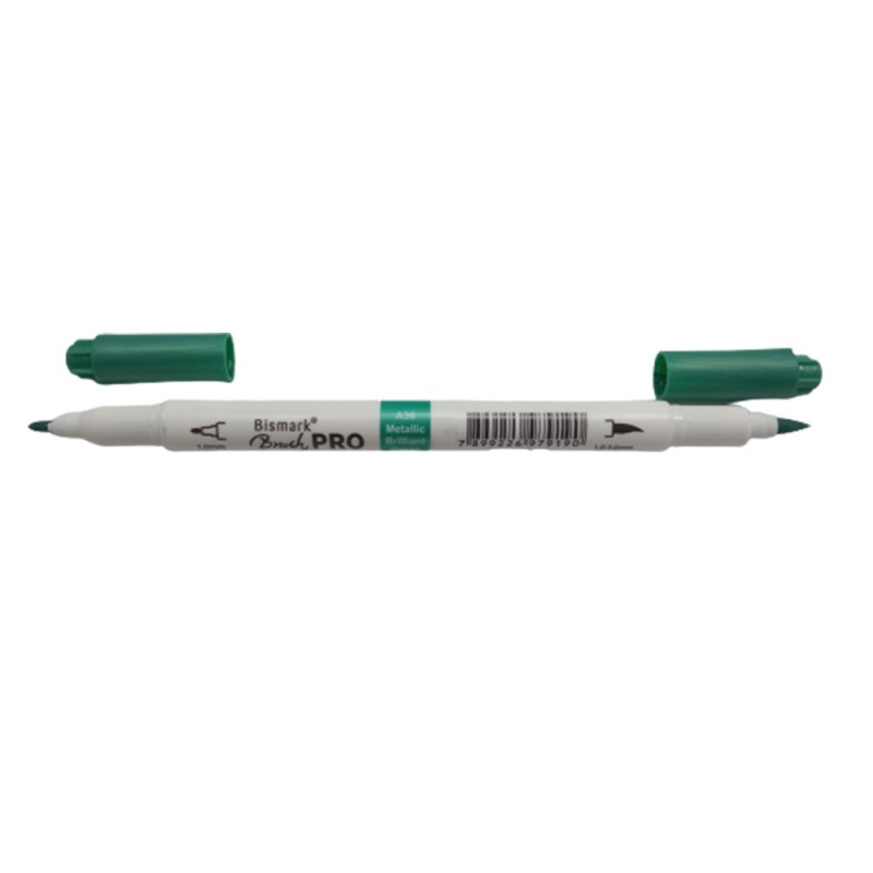 MARCADOR BRUSH 2PONTAS METALICA REF:PK0200M A36_ MARCADOR BRUSH 2PONTAS METALICA REF:PK0200M A36_