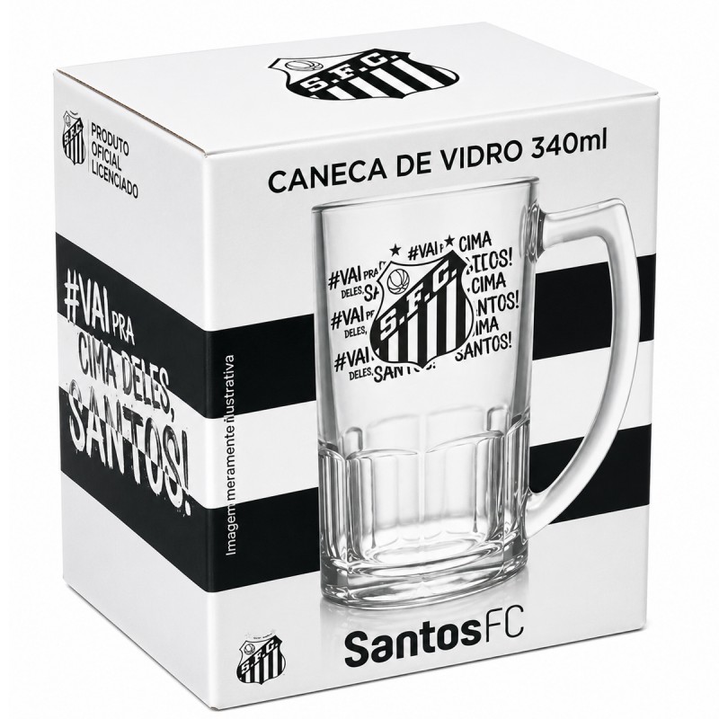 CANECA DE VIDRO 340ML MODELO SANTOS REF: 119037 CANECA DE VIDRO 340ML MODELO SANTOS REF: 119037