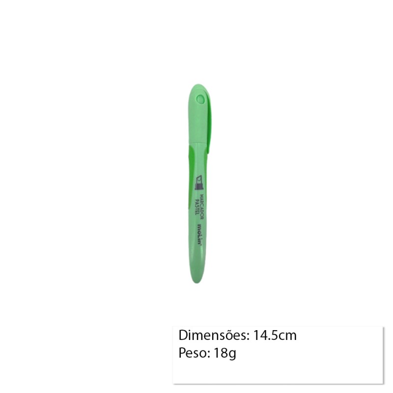 MARCA TEXTO COR: VERDE PASTEL UNIDADE REF: 9077 MARCA TEXTO COR: VERDE PASTEL UNIDADE REF: 9077