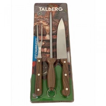 KIT CHURRASCO INOX 3PCS REF: 7880 KIT CHURRASCO INOX 3PCS REF: 7880