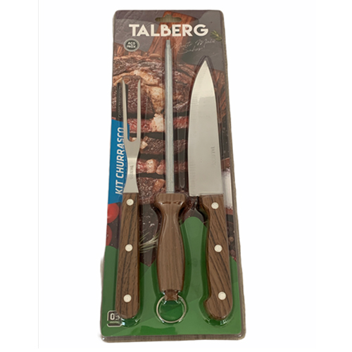 KIT CHURRASCO INOX 3PCS REF: 7880 KIT CHURRASCO INOX 3PCS REF: 7880