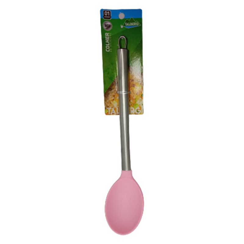 COLHER EM SILICONE ROSA CLARO REF: 7651