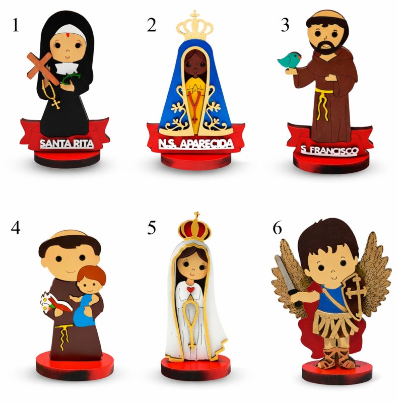 SANTINHOS COM BASE EM MDF REF: 002615 SANTINHOS COM BASE EM MDF REF: 002615