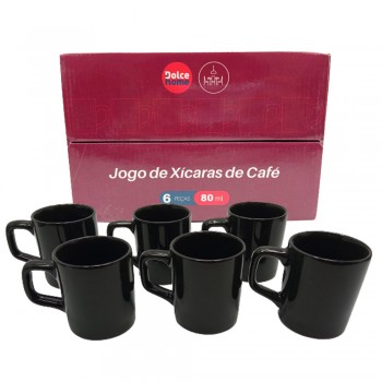 JOGO DE XÍCARAS DE CAFÉ 6PCS 80ML REF:D0CA53 JOGO DE XÍCARAS DE CAFÉ 6PCS 80ML REF:D0CA53