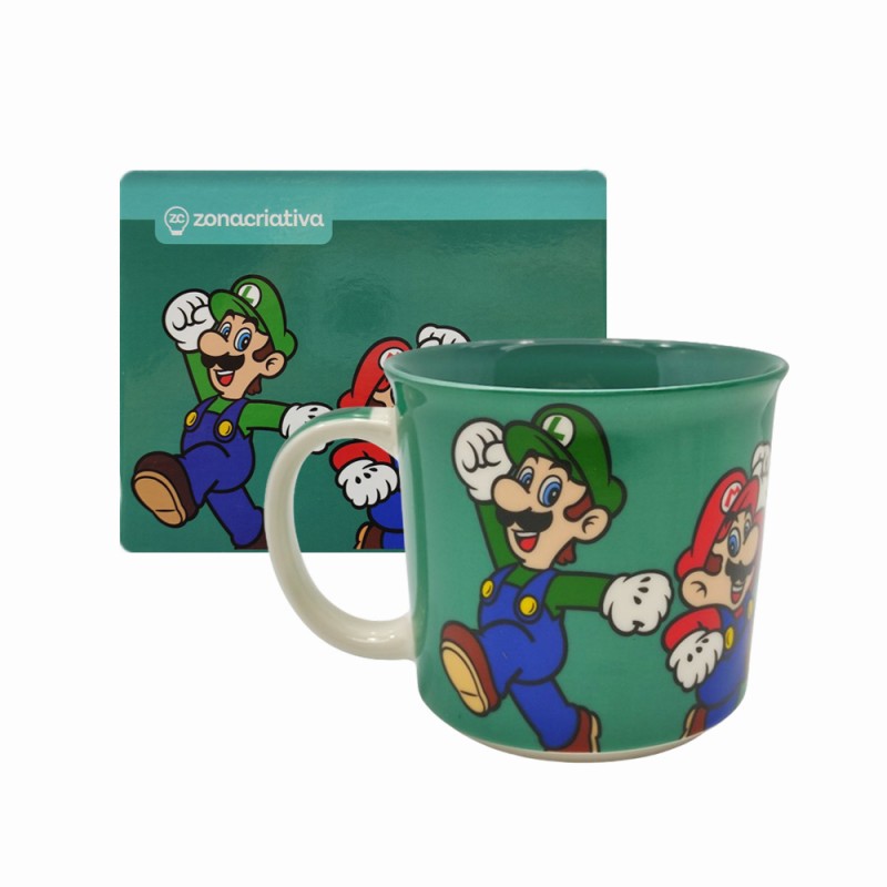 CANECA TOM MODELO MARIO E LUIGI EM CERÂMICA 350ML REF: 10024241 CANECA TOM MODELO MARIO E LUIGI EM CERÂMICA 350ML REF: 10024241