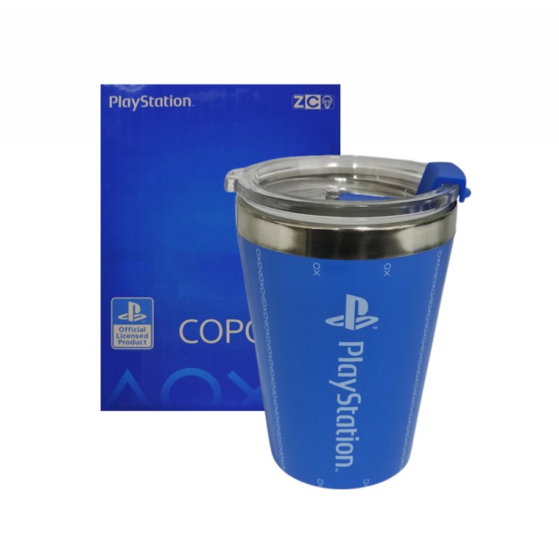 COPO DE VIAGEM MODELO PLAYSTATION 300ML EM INOX REF: 10024261 COPO DE VIAGEM MODELO PLAYSTATION 300ML EM INOX REF: 10024261