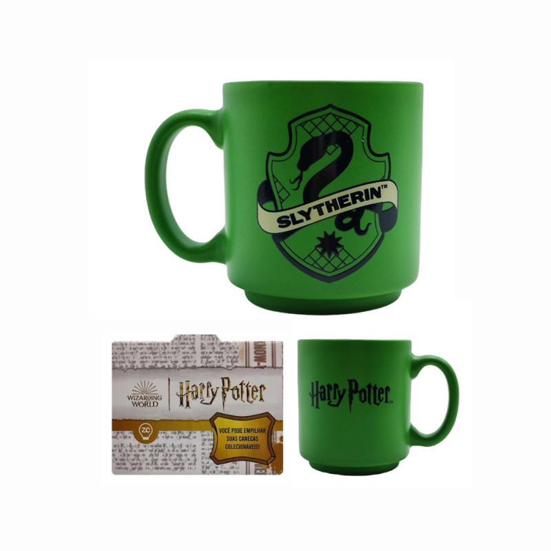 CANECA MINI TINA MODELO SLYTHERIN EM CERÂMICA 100ML REF: 10024383