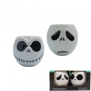 KIT SHOT 2 PEÇAS JACK SKELLIGTON EM PORCELANA 60ML REF: 10024721 KIT SHOT 2 PEÇAS JACK SKELLIGTON EM PORCELANA 60ML REF: 10024721
