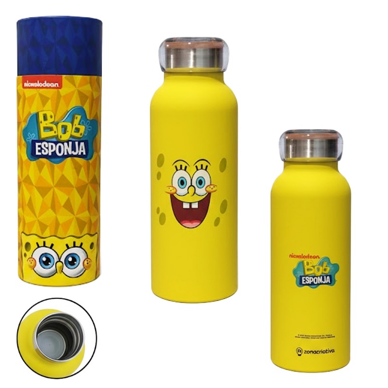GARRAFA BUBBLE MODELO BOB ESPONJA EM INOX 500ML REF: 10072357 GARRAFA BUBBLE MODELO BOB ESPONJA EM INOX 500ML REF: 10072357