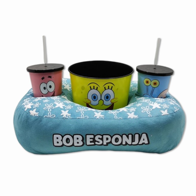 KIT ALMOFADA E BALDE DE PIPOCA BOB ESPONJA EM POLIÉSTER REF: 10064976 KIT ALMOFADA E BALDE DE PIPOCA BOB ESPONJA EM POLIÉSTER REF: 10064976