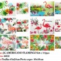 JOGO AMERICANO C/ 6 TOALHAS E 6/ PORTA COPOS MODELO FLAMINGO