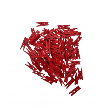 MINI PRENDEDOR COR VERMELHO PACOTE COM 100 UNIDADES 25MM MINI PRENDEDOR COR VERMELHO PACOTE COM 100 UNIDADES 25MM