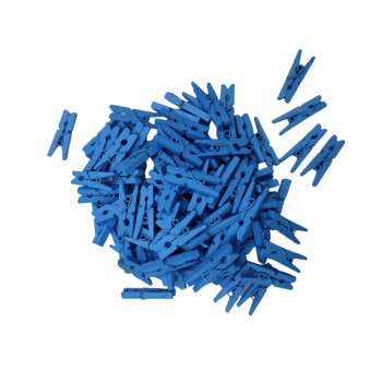 MINI PRENDEDOR COR AZUL CLARO PACOTE COM 100 UNIDADES 25MM