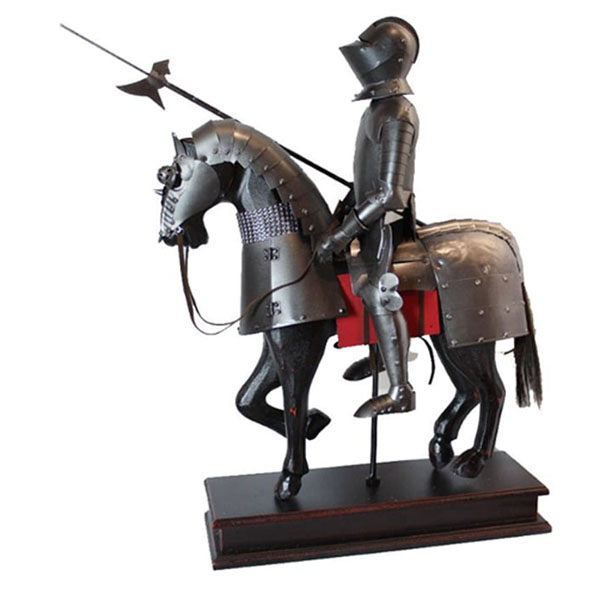 ENFEITE DECORATIVO CAVALO COM ARMADURA REF:PFL16304 ENFEITE DECORATIVO CAVALO COM ARMADURA REF:PFL16304