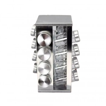 PORTA TEMPERO EM METAL COM 16 POTES  REF: AP1212-16A 