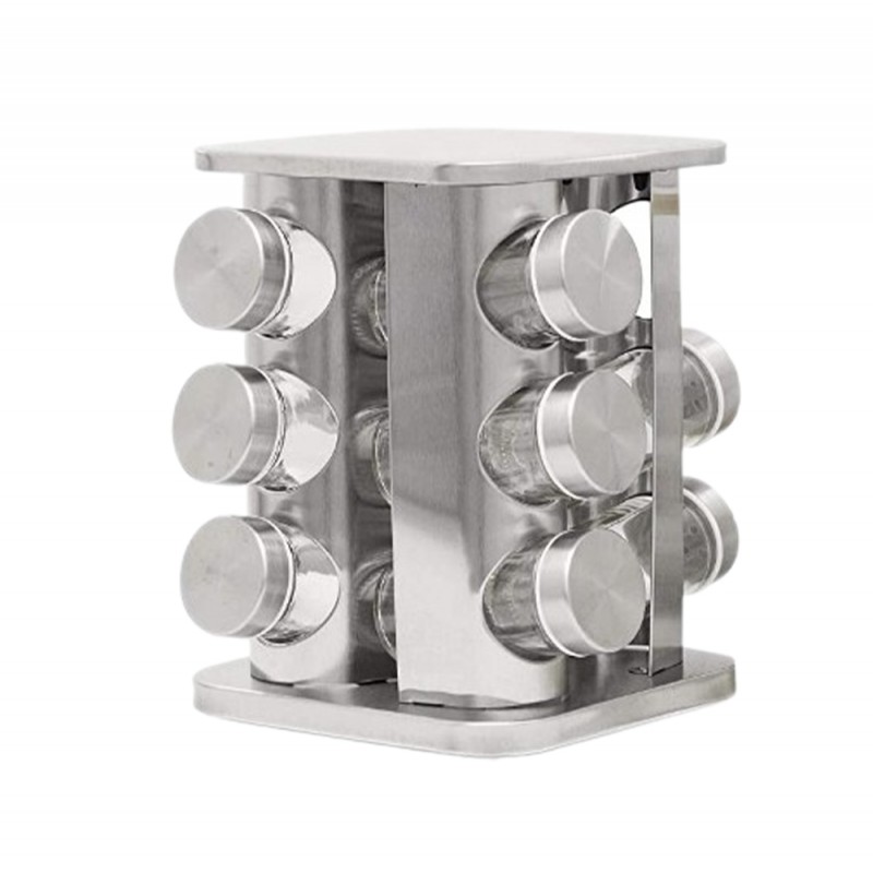 PORTA TEMPERO EM METAL COM 12 POTES REF: APB88-12 PORTA TEMPERO EM METAL COM 12 POTES REF: APB88-12