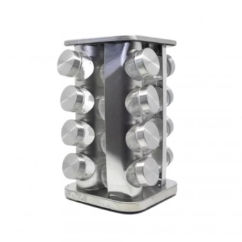 PORTA TEMPERO EM METAL COM 16 POTES REF: APC66-16 PORTA TEMPERO EM METAL COM 16 POTES REF: APC66-16