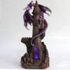 DRAGÃO COM CASTELO DECORATIVO EM RESINA REF: PW190087-11 DRAGÃO COM CASTELO DECORATIVO EM RESINA REF: PW190087-11