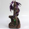 DRAGÃO COM CASTELO DECORATIVO EM RESINA REF: PW190087-11 DRAGÃO COM CASTELO DECORATIVO EM RESINA REF: PW190087-11