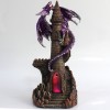 DRAGÃO COM CASTELO DECORATIVO EM RESINA REF: PW190087-11 DRAGÃO COM CASTELO DECORATIVO EM RESINA REF: PW190087-11