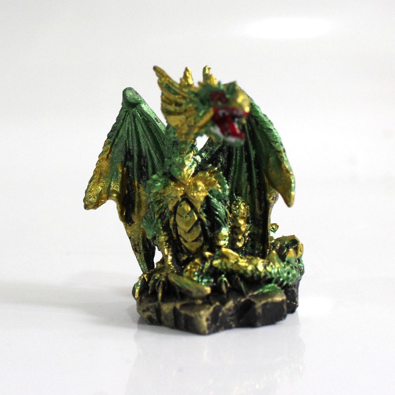 DRAGÃO COM CASTELO DECORATIVO EM RESINA REF: PW170027