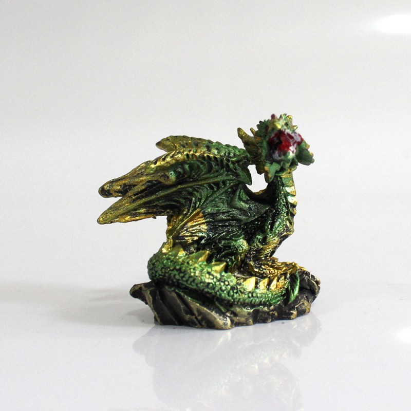 DRAGÃO COM CASTELO DECORATIVO EM RESINA REF: PW170027