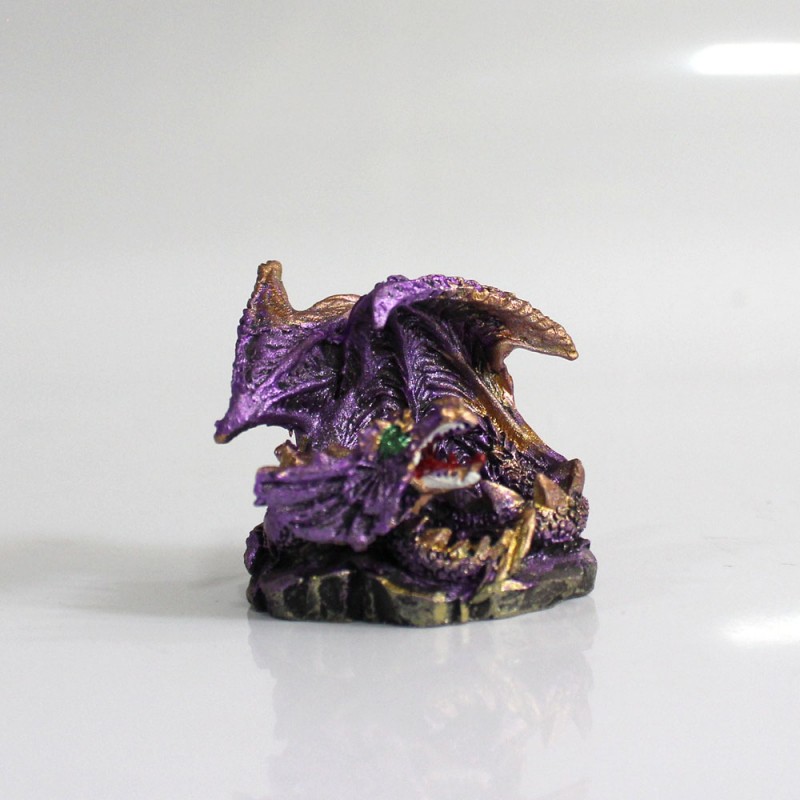 DRAGÃO COM CASTELO DECORATIVO EM RESINA REF: PW170027