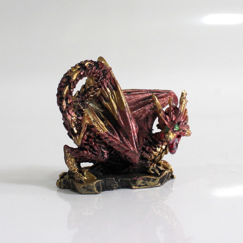 DRAGÃO COM CASTELO DECORATIVO EM RESINA REF: PW170027