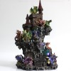 DRAGÃO COM CASTELO DECORATIVO EM RESINA REF: PW170027