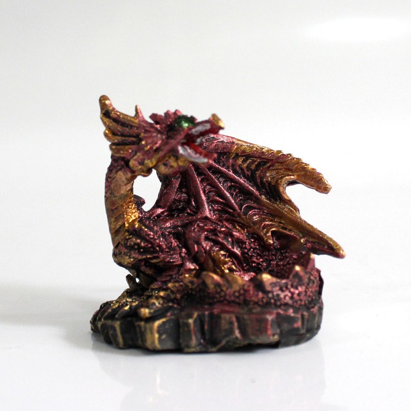 DRAGÃO COM CASTELO DECORATIVO EM RESINA REF: PW170027
