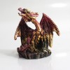 DRAGÃO COM CASTELO DECORATIVO EM RESINA REF: PW170027