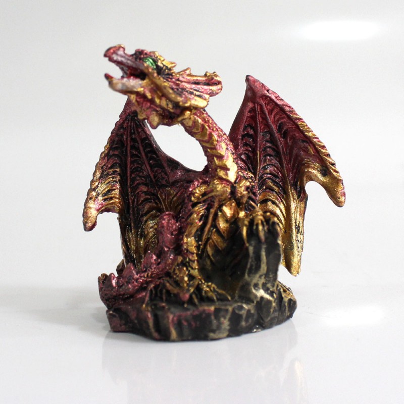 DRAGÃO COM CASTELO DECORATIVO EM RESINA REF: PW170027