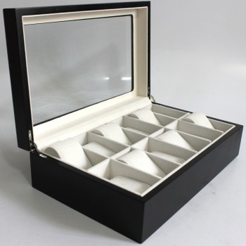 CX DE MADEIRA MDF P/ACONDICIONAR 12 RELOGIOS PULSO