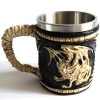 CANECA DRAGAO EM METAL E RESINA 450ML