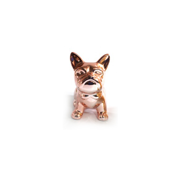 ENFEITE EM CERAMICA MODELO CACHORRO ROSE ENFEITE EM CERAMICA MODELO CACHORRO ROSE