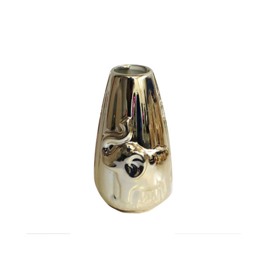 ENFEITE DE MESA EM CERAMICA MODELO MINI VASO DOURADO ENFEITE DE MESA EM CERAMICA MODELO MINI VASO DOURADO