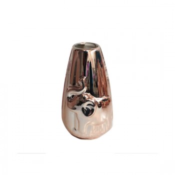 ENFEITE DE MESA EM CERAMICA MODELO MINI VASO ROSE