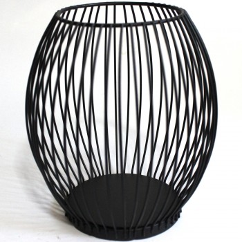 PORTA VELAS DECORATIVO PRETO EM METAL PORTA VELAS DECORATIVO PRETO EM METAL