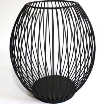 PORTA VELAS DECORATIVO PRETO EM METAL PORTA VELAS DECORATIVO PRETO EM METAL